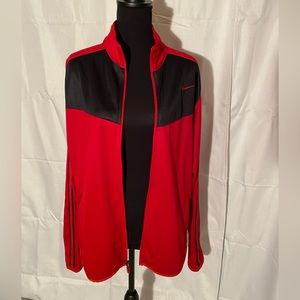Nike lightweight full zip red jacket  Size L
